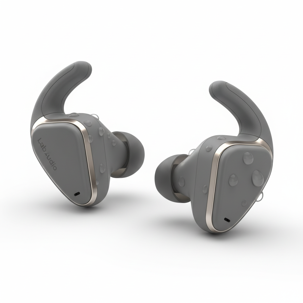 Brand: Lab Audio
Color: Gravel Gray
Features:
High-performance earbuds for working out, with universal secure-fit wingtips that gently tuck in your ear for exceptional stability and all-day comfort. The custom acoustic platform delivers powerful, balanced Lab Audio sound across the full audio spectrum.
Active Noise Cancelling (ANC) blocks external sounds to give you absolute focus. Transparency mode lets you hear your surroundings when you want to.
IPX4 sweat and water resistance to handle intense workou