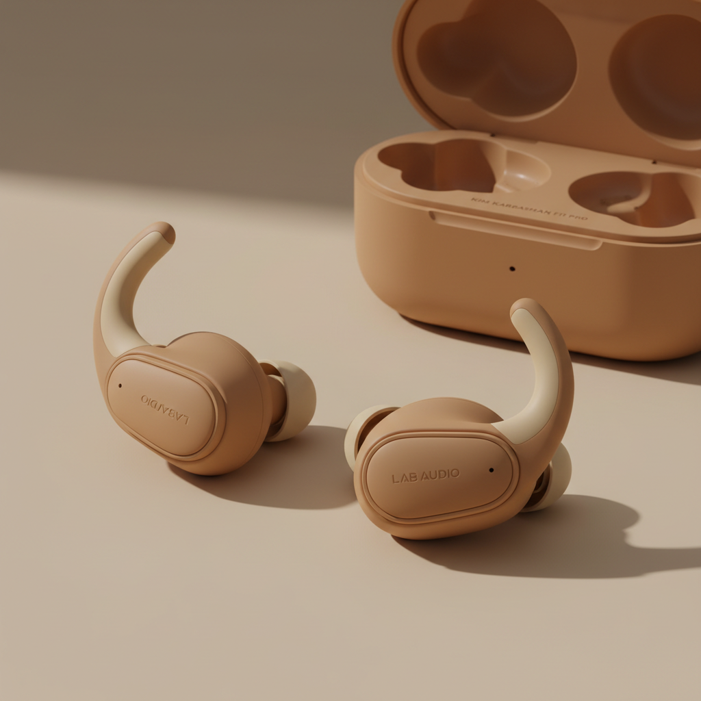 Brand: Lab Audio

Color: Dune

Features:

Elevate any activity — or outfit — with Kim Kardashian’s Lab Audio Fit Pro collection, available in three neutral shades with a flexible wingtip for a seamless fit
Flexible, secure-fit wingtips for all-day comfort and stability
Custom acoustic platform delivers powerful, balanced sound
Spatial Audio with dynamic head tracking for immersive music, movies, and games
Three distinct listening modes: Active Noise Cancelling, and Transparency LAB audio